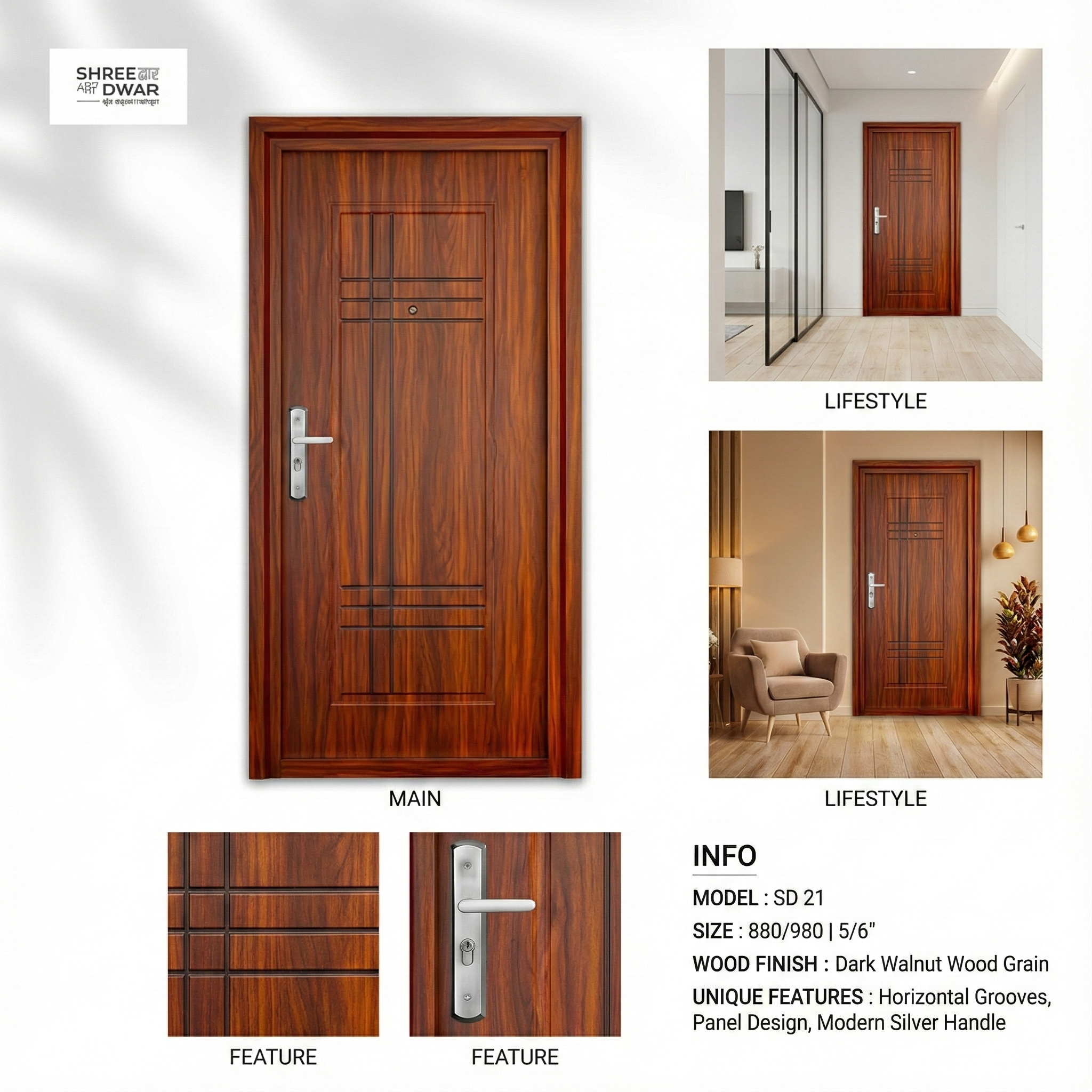 Elegant Premium Steel Door (SD 21 )